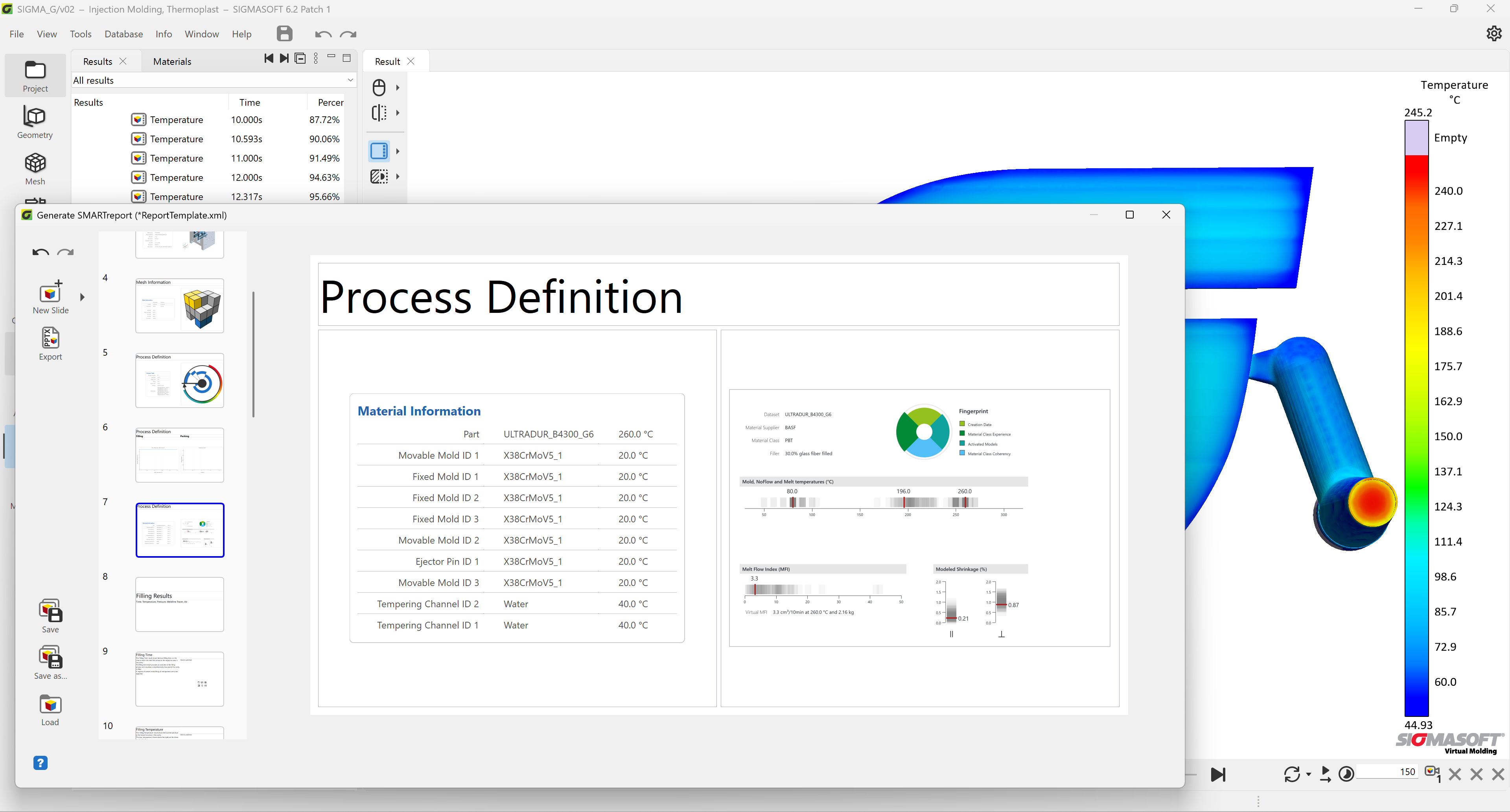 Figure 2: Quickly export all details to PowerPoint using SMARTreport 